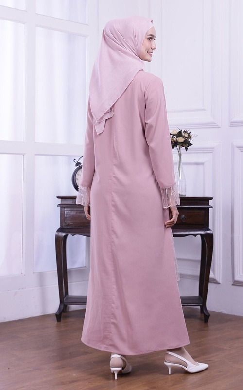 Long Dress - Yasira Dress - Dusty Pink