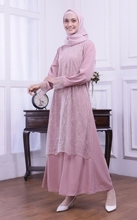 Long Dress Yasira Dress Dusty Pink-306025