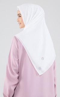 Hijab Polos Twinkle Color Label Scarf - Broken White