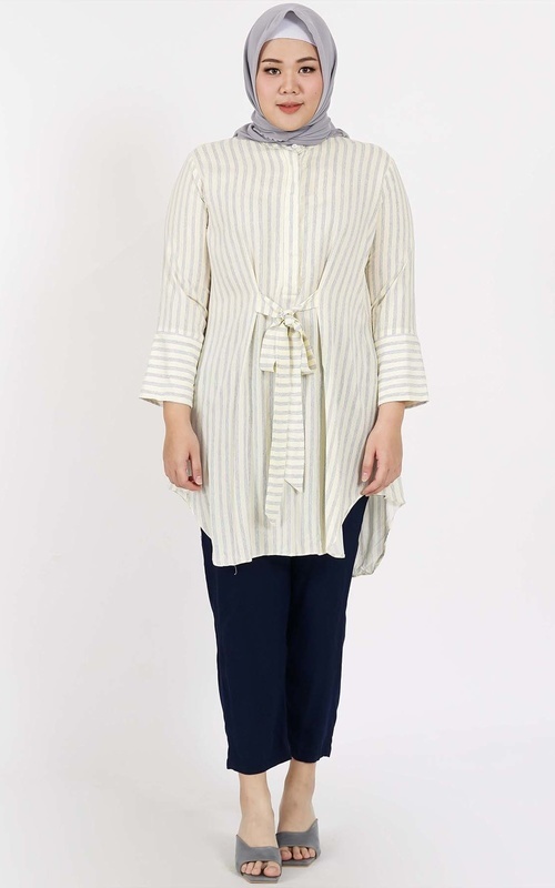 Tunik - Stripe Tunic - Kuning Abu-Abu