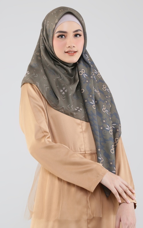 Hijab Motif - Equilibrium Scarf in Olive Branch - Olive