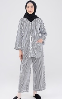 Blus Seiko Stripe Pajamas Set