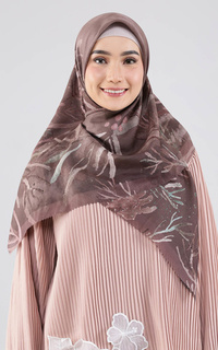 Hijab Motif Twilight Square 2.0 Voal - Espresso