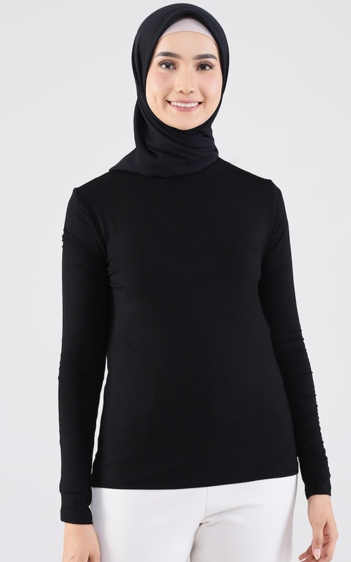 Everyday Inner Long Sleeves - Black – Buttonscarves