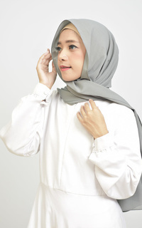 Pashmina Pashmina Instant Tali Hijab Instan Silver