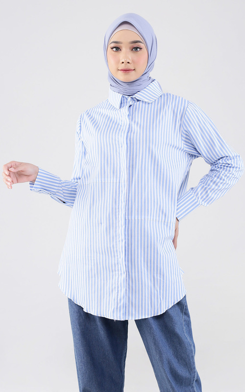 Blus - Poppy Top Stripe - Blue