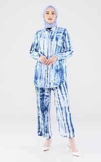 Blus Syifa One Set Tie Dye Blue-345145