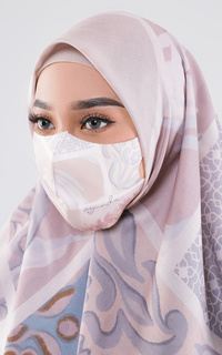Printed Scarf Kelana Series Set Hijab-Masker Kode Moana Multicolor-346031