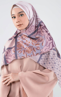 Printed Scarf Kelana Series Set Hijab-Masker Kode Senja