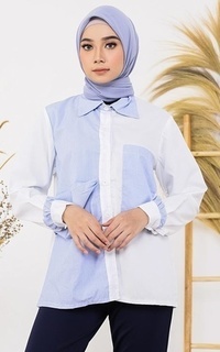 Blouse Artie Biru Top