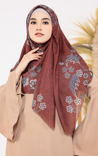 Hijab Motif Mediterranean Voal Square Brick