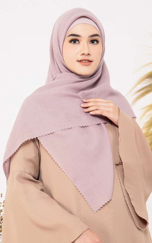 Hijab Polos - Voal Square Laser Cut 2.0 - Taupe