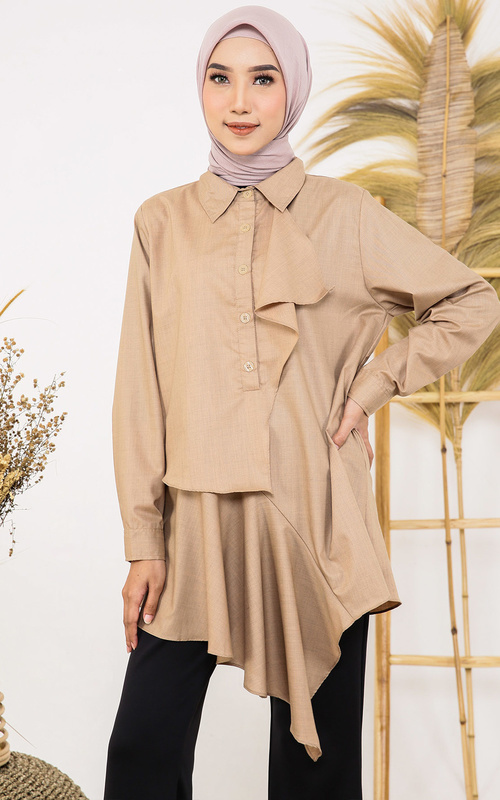 Blus - Nirwana Top - Light Brown