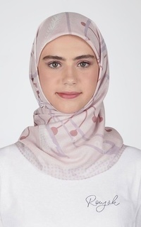 Hijab Motif Roujak - Le Hijab Seine Rose Blanc