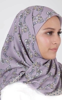 Hijab Motif Roujak - Le Hijab Magenta