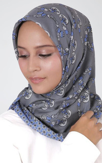 Printed Scarf Roujak - Le Hijab Grey Paris