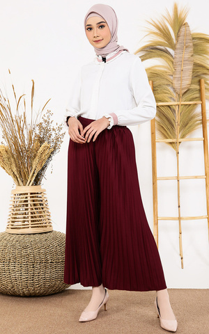 Pleats Cullote Earth Tone