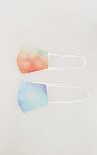 Mask Blue & Pink Water Repellent Tie Dye Headloop Mask