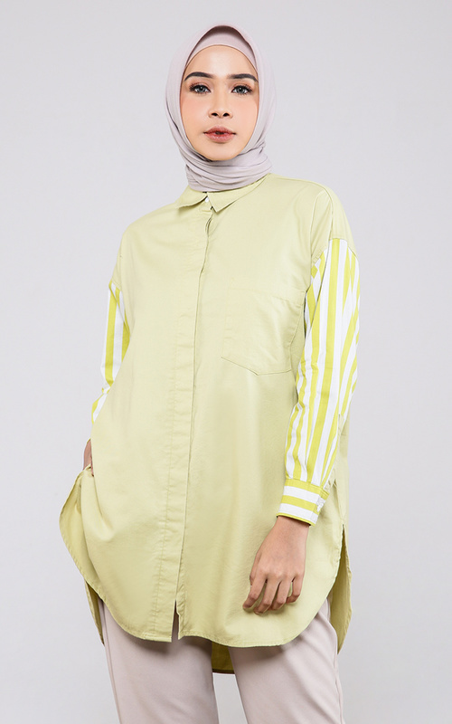 Kemeja - Strippy Shirt - Lime