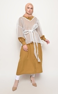 Blus ELLE PLEATS IVORY