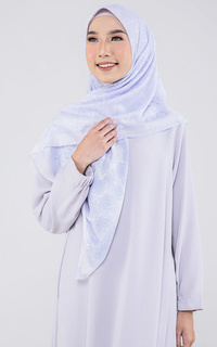 Hijab Motif Pansy Voal Scarf Lavender