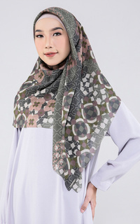 Hijab Motif Cera - Olive