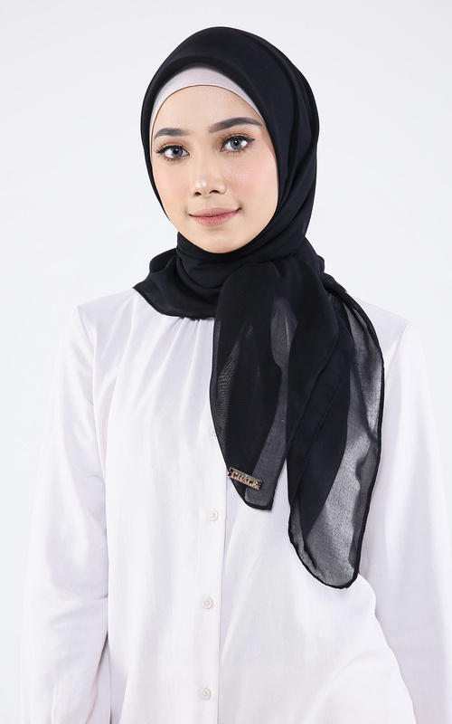 Hijab Polos - Classic Premium-Paris Scarf - Charcoal