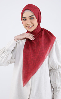 Hijab Motif The Tapis Square - Red