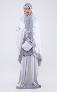 Mukena Armany Silk Polos Grey