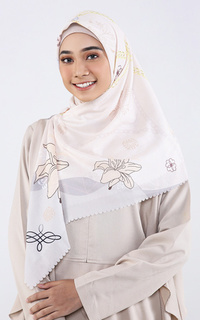 Hijab Motif Widura Series Cream