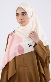 Printed Scarf Widura Series Soft Yellow