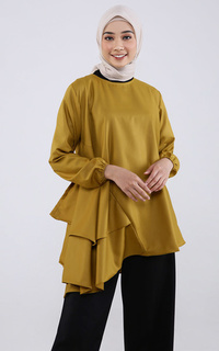 Blus Shafa Top Mustard