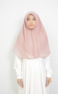 Syafa Instan Hijab Syari Double Layer Khimar Flamingo