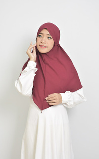 Instant Hijab Nissa Khimar Tali Hijab Instan Syari Maroon