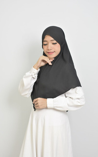 Instant Hijab Nissa Khimar Tali Hijab Instan Syari Black