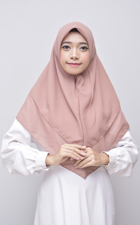 Instant Hijab Khimar Layer Instan Hijab Syari Beige