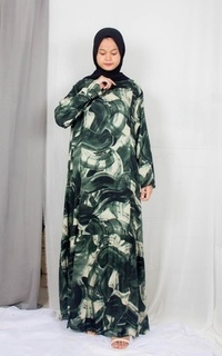 Long Dress Dress Busui Green