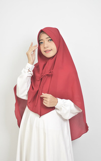 Instant Hijab Fatima Khimar Instan Hijab Syari Two Way Ruby