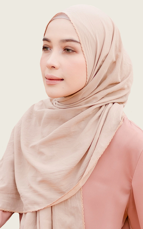 Pashmina - Embroidery Signature Shawl Beige - Beige