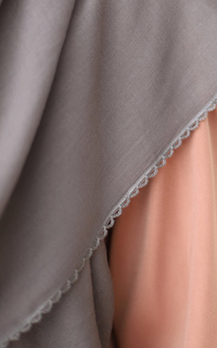 Pashmina Embroidery Signature Shawl Dark Grey Dark Grey-381962
