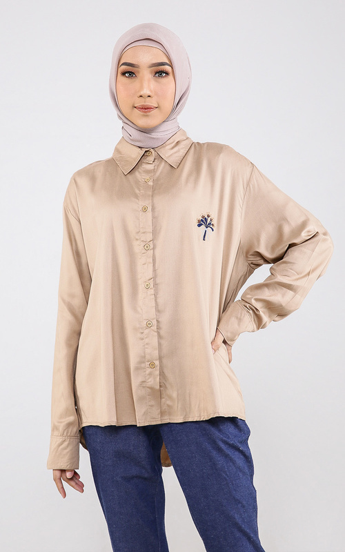 Kemeja - Twill Shirt B - Caramel