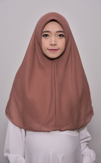 Instant Hijab Syafa Instan Hijab Syari Double Layer Khimar Mocca