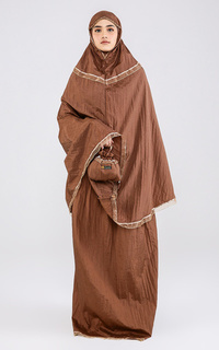 Praying Set Mukena Travelling Plain Brown