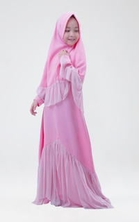 Pakaian Anak Gamis Qirani Light Pink S ( 4-5 tahun )