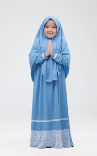 Pakaian Anak Gamis Zahra Olympic Blue M (3-4 tahun)