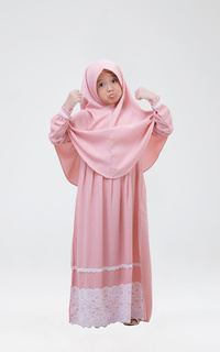 Pakaian Anak Gamis Zahra Peach S (1-2 tahun)