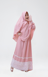 kids' clothing Gamis Zahra Peach M (3-4 tahun)