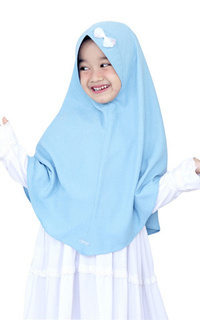 Plain Scarf Hijab Shezan Blue XL (10-15 tahun)