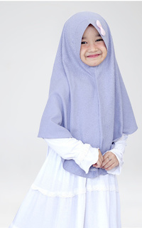 Plain Scarf Hijab Shezan Grey L (6-10 tahun)