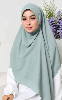 Plain Scarf Detaa Square Syari Green Pastel